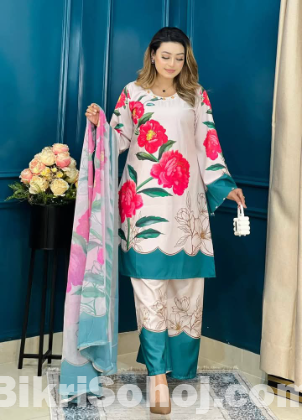 লিনেন থ্রি পিস